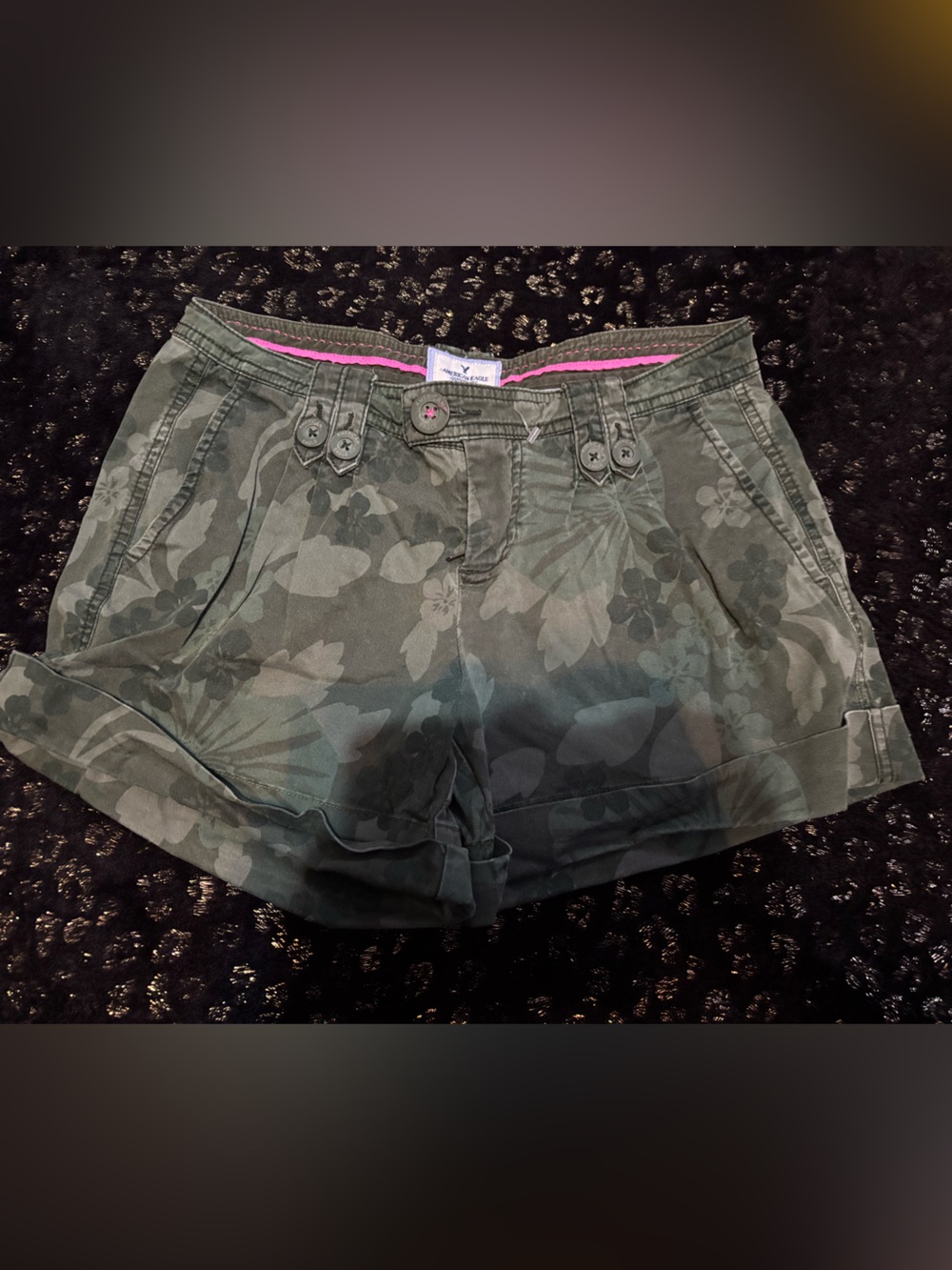 Y2K American Eagle Camo Shorts